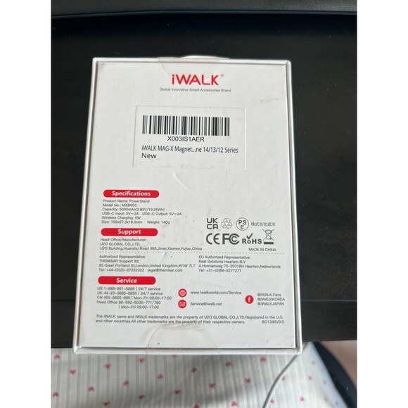 iWALK PowerStand,a magnetic wireless power bank with an integrated stand. Purple - Picture 2 of 2